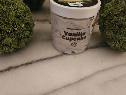 VANILLA CUPCAKE FOAMING BODY SUGAR SCRUB 8oz