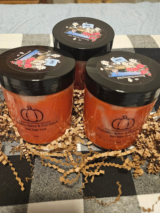 Pumpkin Spice and Patchouli Sugar scrub 8oz