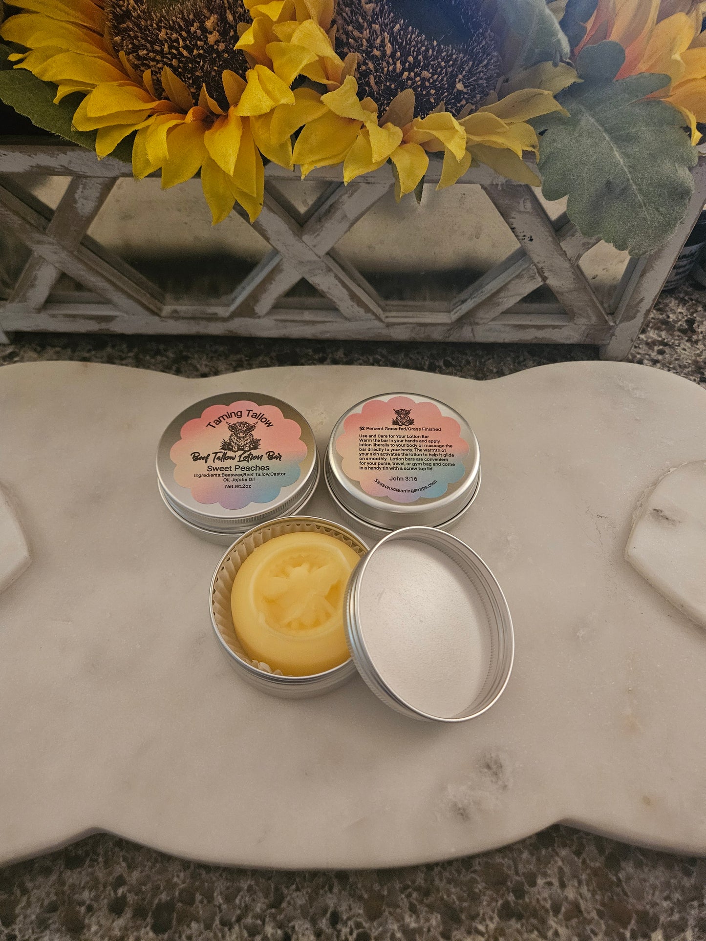 Taming Tallow Sweet Peaches Lotion Bar 2oz