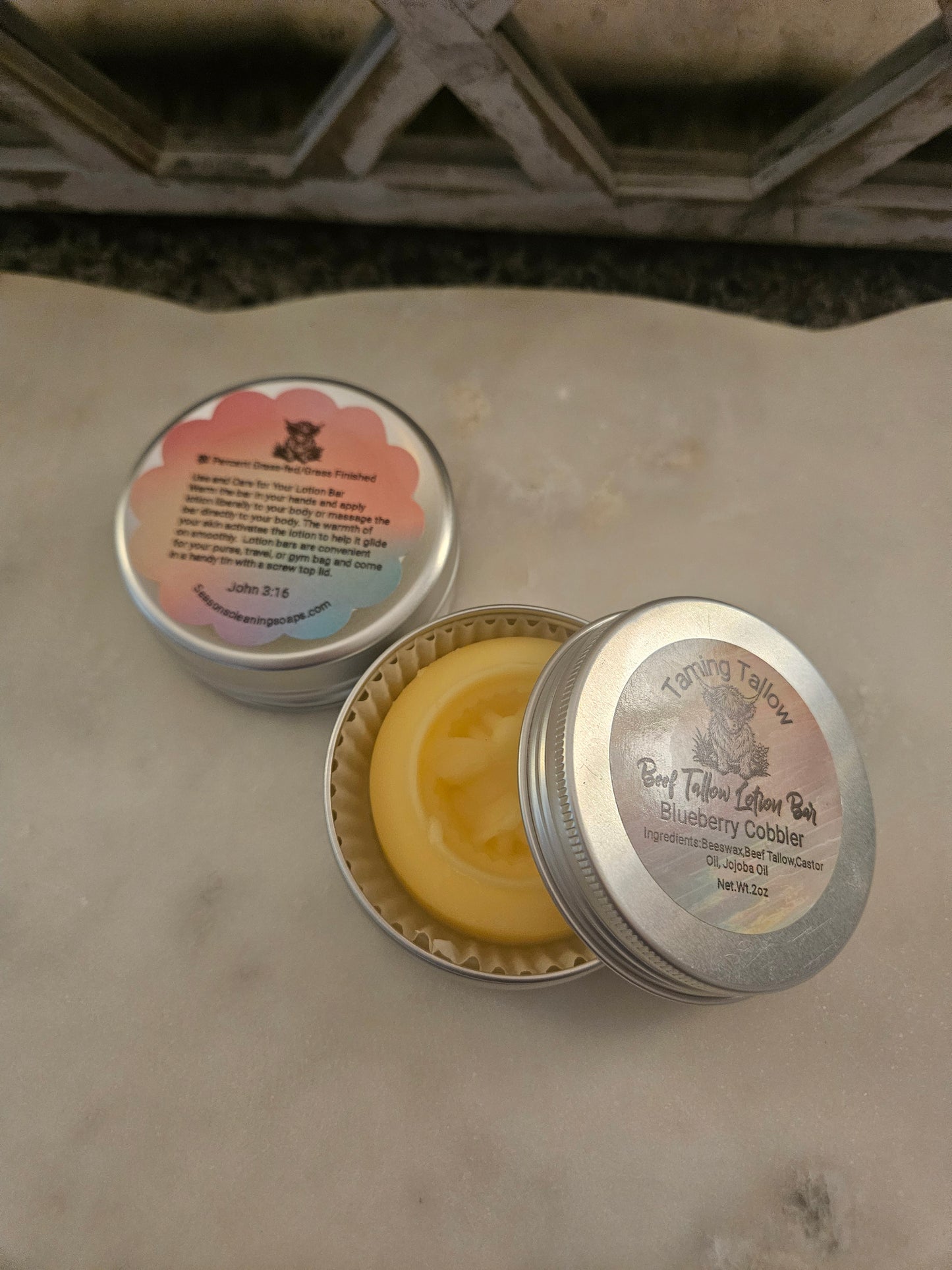 Taming Tallow Blueberry Cobbler lotion Bar 2oz