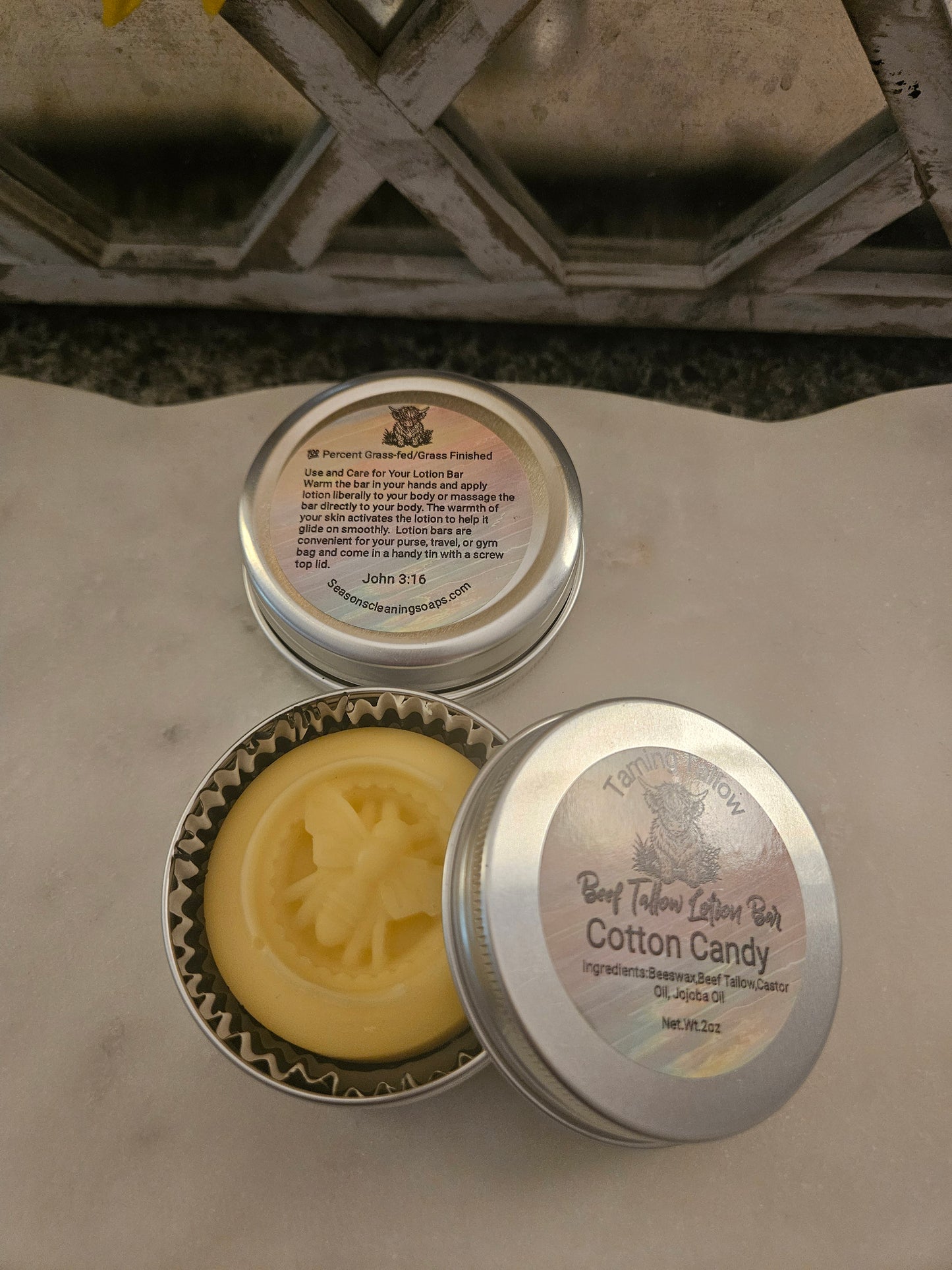 Taming Tallow Cotton Candy Lotion Bar 2oz