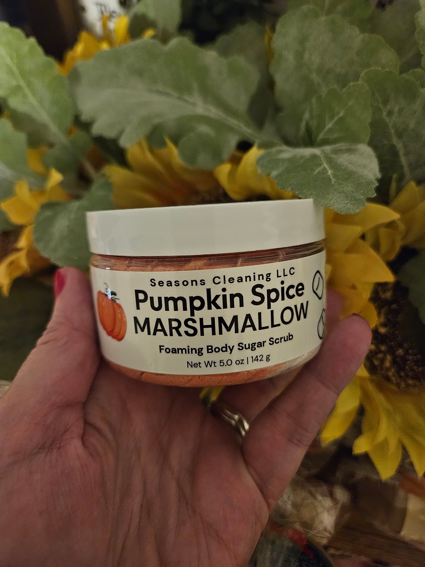 Pumpkin Spice Marshmallow Foaming Body Sugar Scrub 5oz