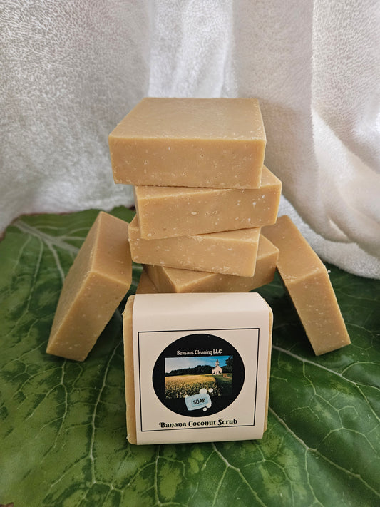 Banana Coconut Scrub Soap 4oz