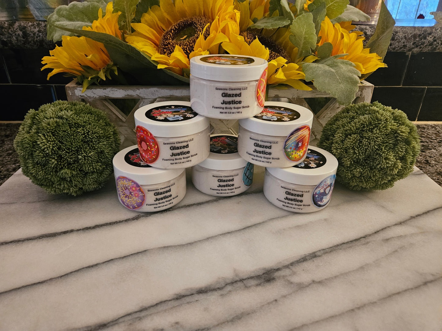 Glazed Justice Donut Sugar Scrub Exfoliate 5oz