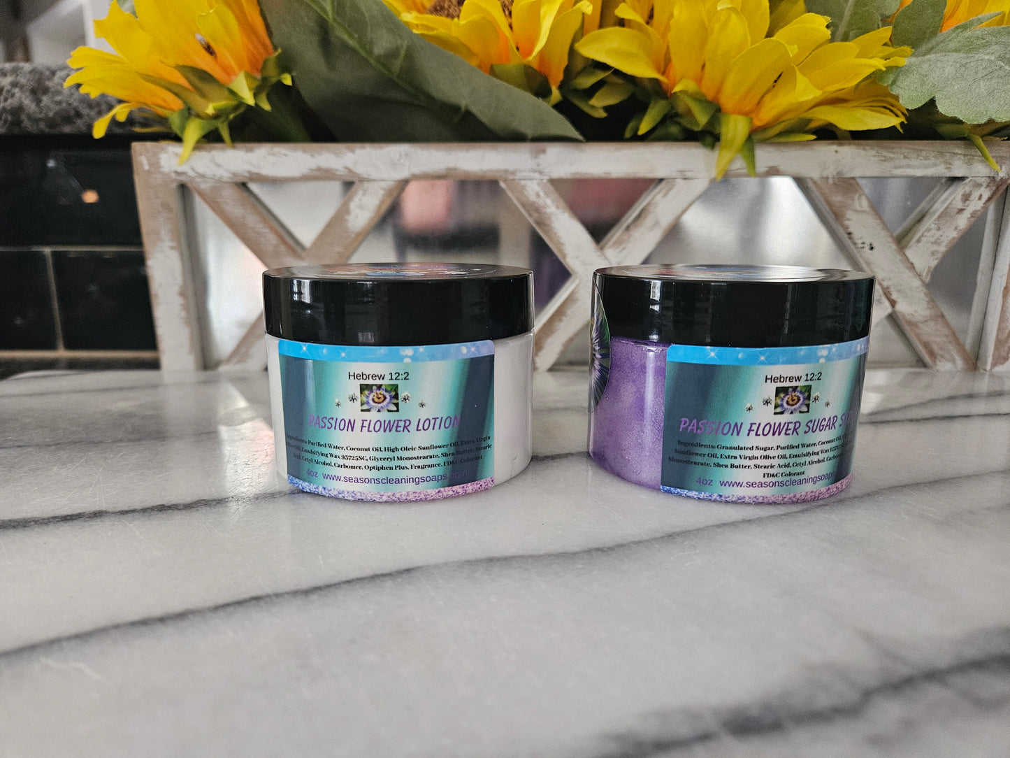 Passion Flower Lotion & Sugar Scrub gift set