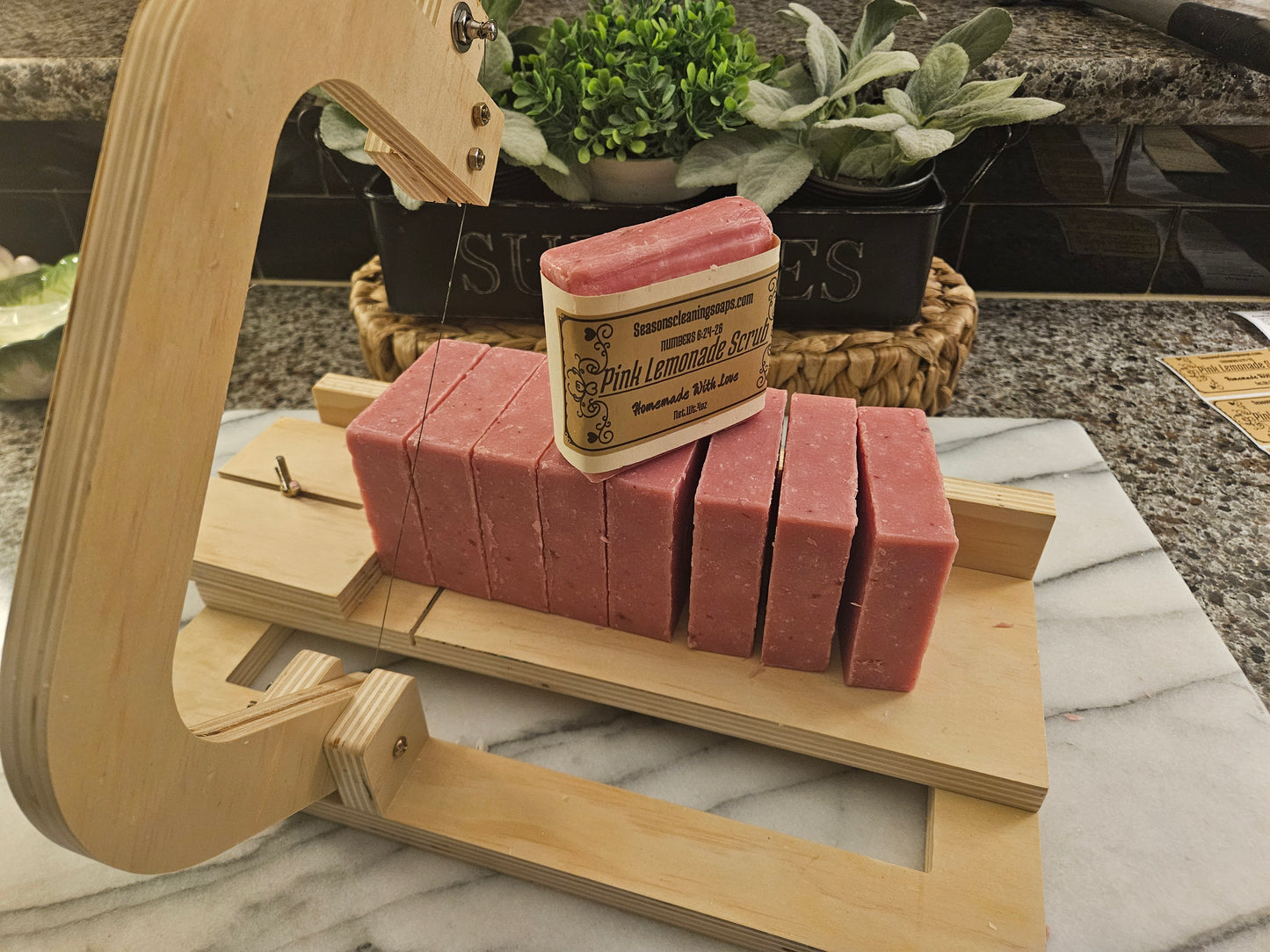 Pink lemonade lye Soap 4oz