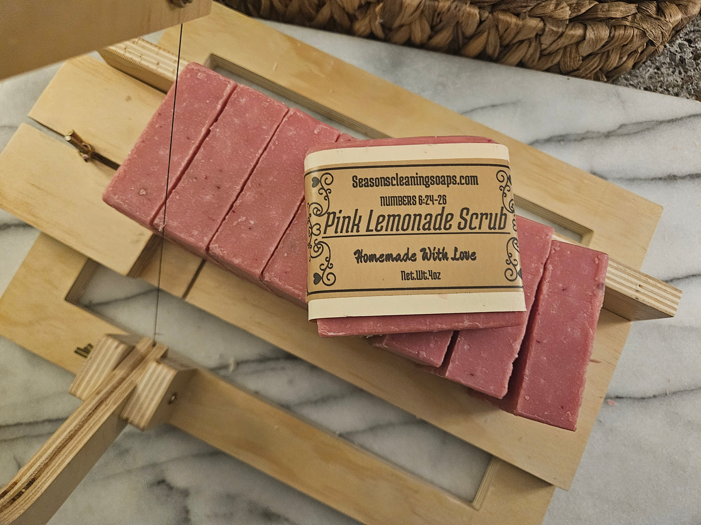 Pink lemonade lye Soap 4oz