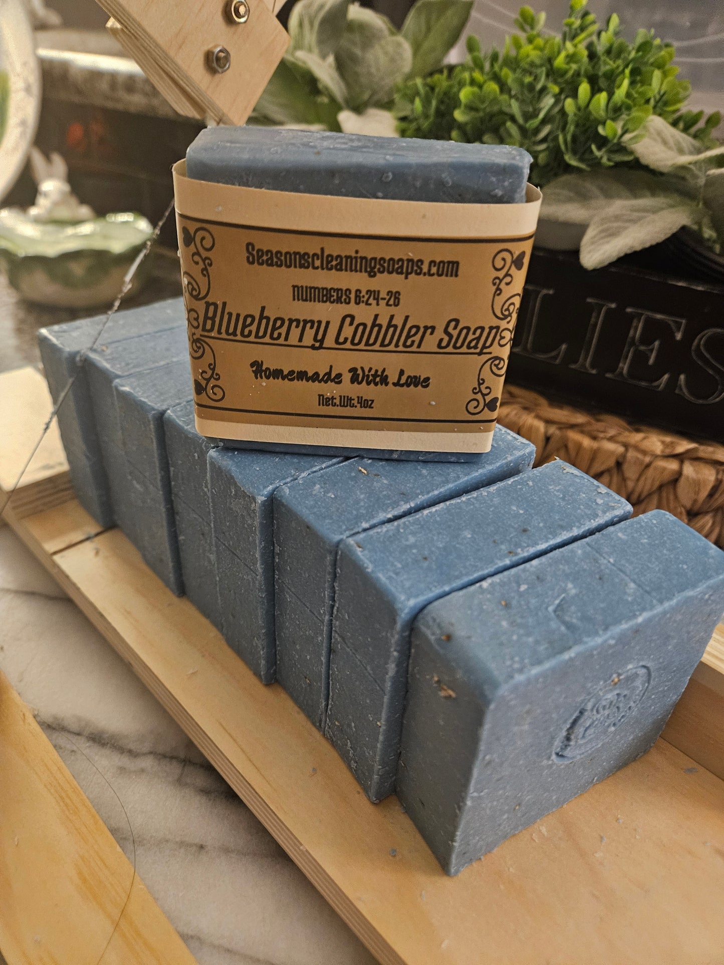 Blueberry Cobbler Lye Soap 4oz