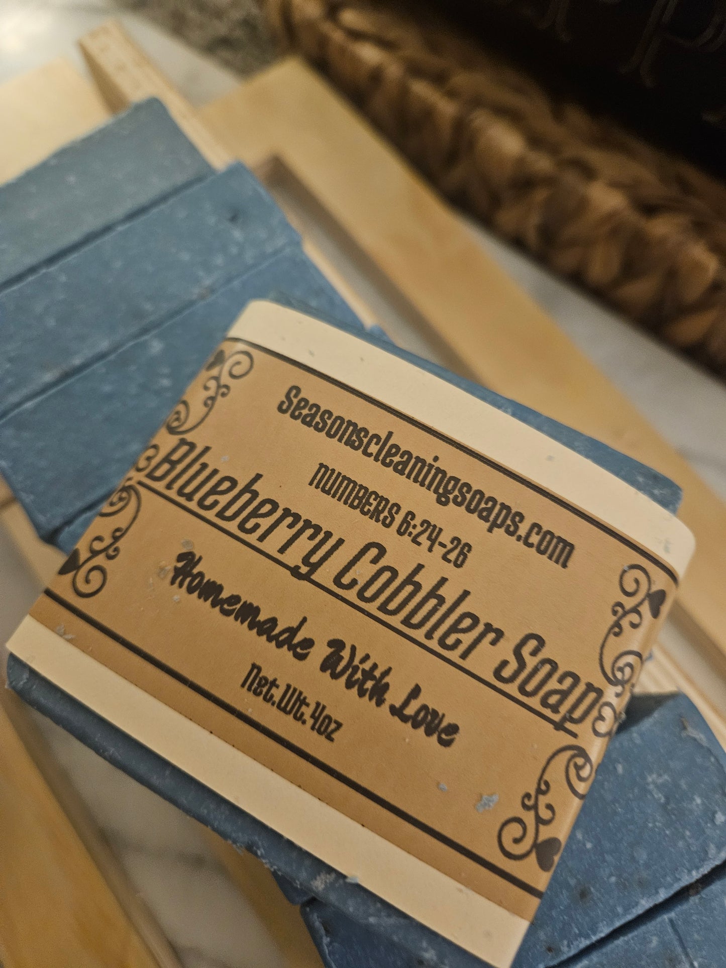 Blueberry Cobbler Lye Soap 4oz