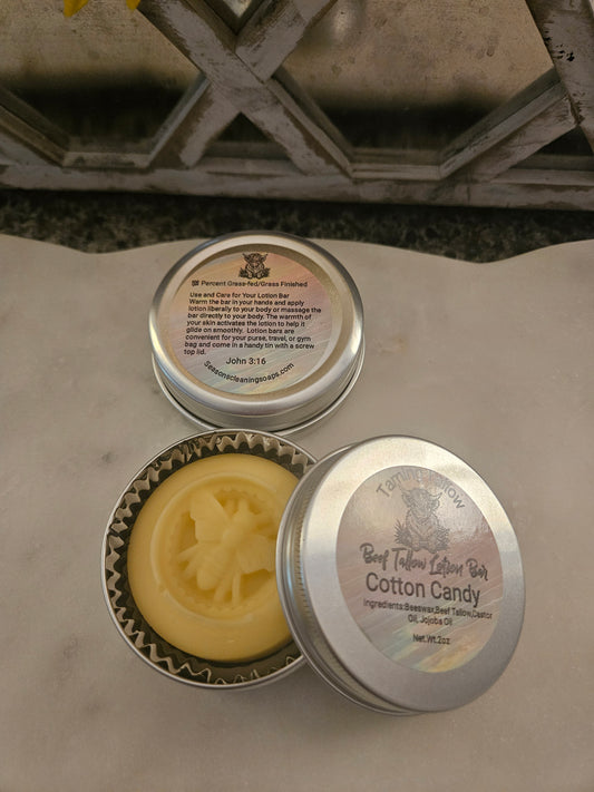 Taming Tallow Cotton Candy Lotion Bar 2oz